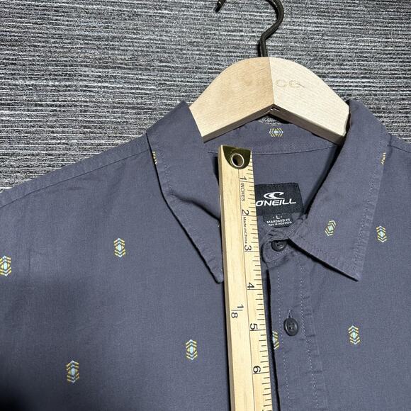 O'Neil Shirt Men's L Gray Short Sleeve Button Up SP2104106 - Picture 6 of 11